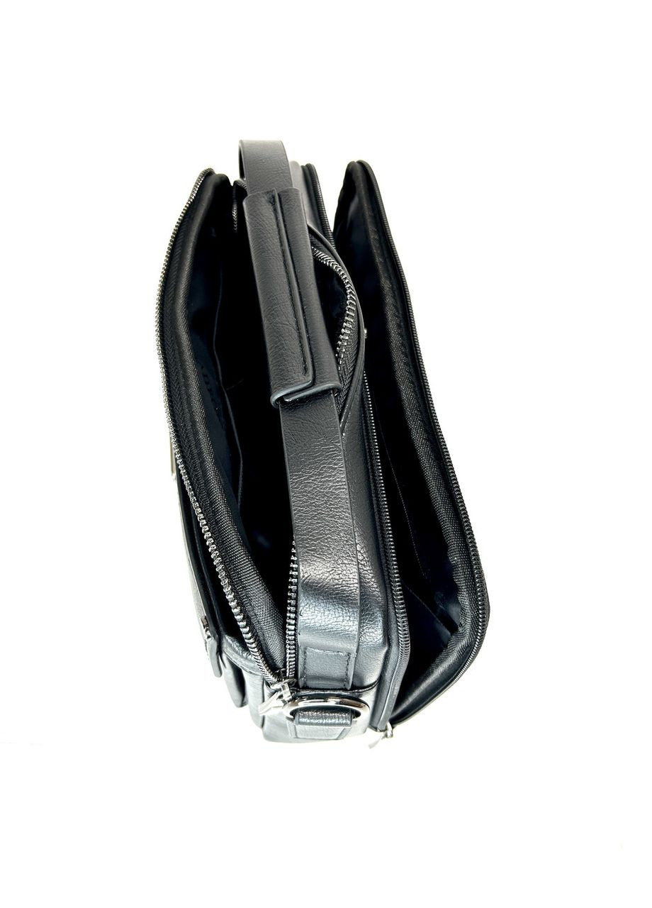 Чоловіча сумка Bradford з еко-шкіри 8961-3 чорна 28х20х9 No Brand (371682513)