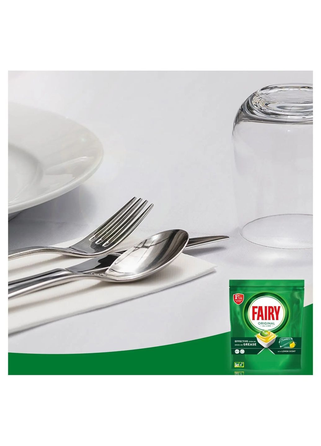 Капсулы для посудомоечных машин Original Все-в-1, с ароматом лимона, 55 шт. Fairy (328401391)