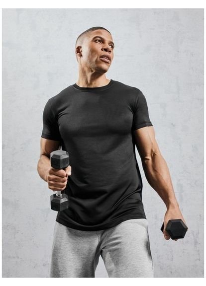 Черная спортивная футболка для мужчин Livergy