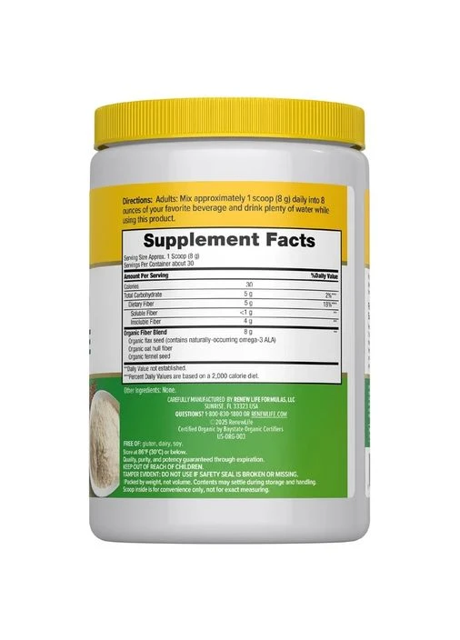 Пребіотична клітковина Daily Digestive Organic Prebiotic Fiber Powder, 241 г | Підтримка травлення Renew Life (391085115)