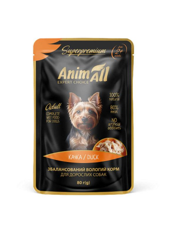 Duck - Вологий корм з качкою для собак - 80 г AnimAll (361005014)