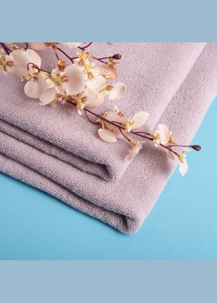 Полотенце махровое 70х140 Нежность банный щел 500 г/м2 хлопок, натуральный хлопковый, пудра IDEIA розовый