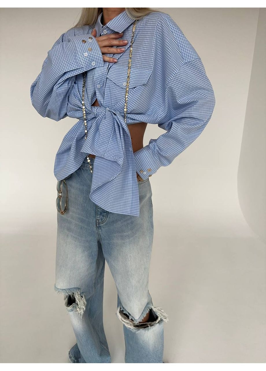 Жіноча стильна сорочка з довгими рукавами Україна (352193469)