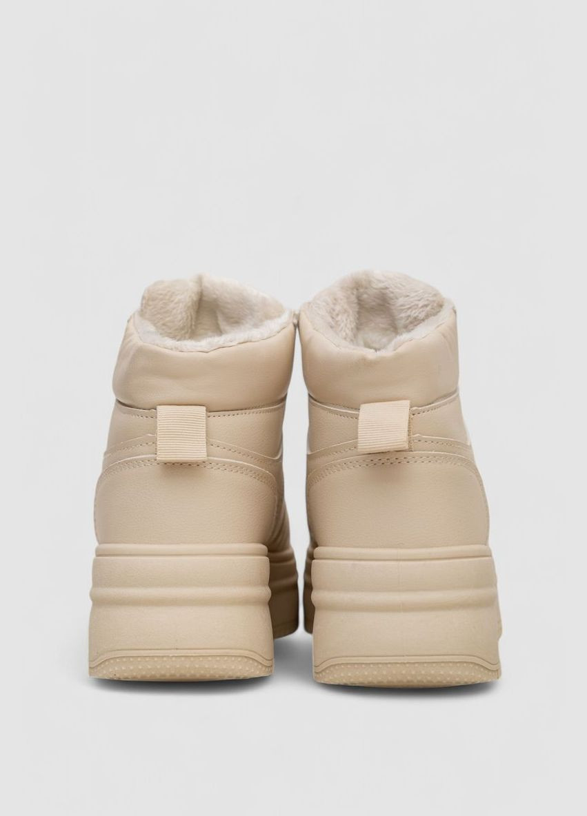 Кроссовки женские зимние на меху, 248RAM014 Ager бежевые зима (360858838)