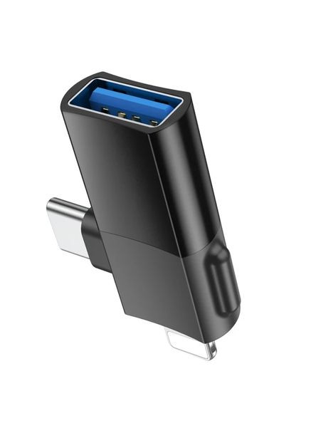 Переходник USB to Type-C + Lighting UA17 2 в 1 Hoco (369727067)