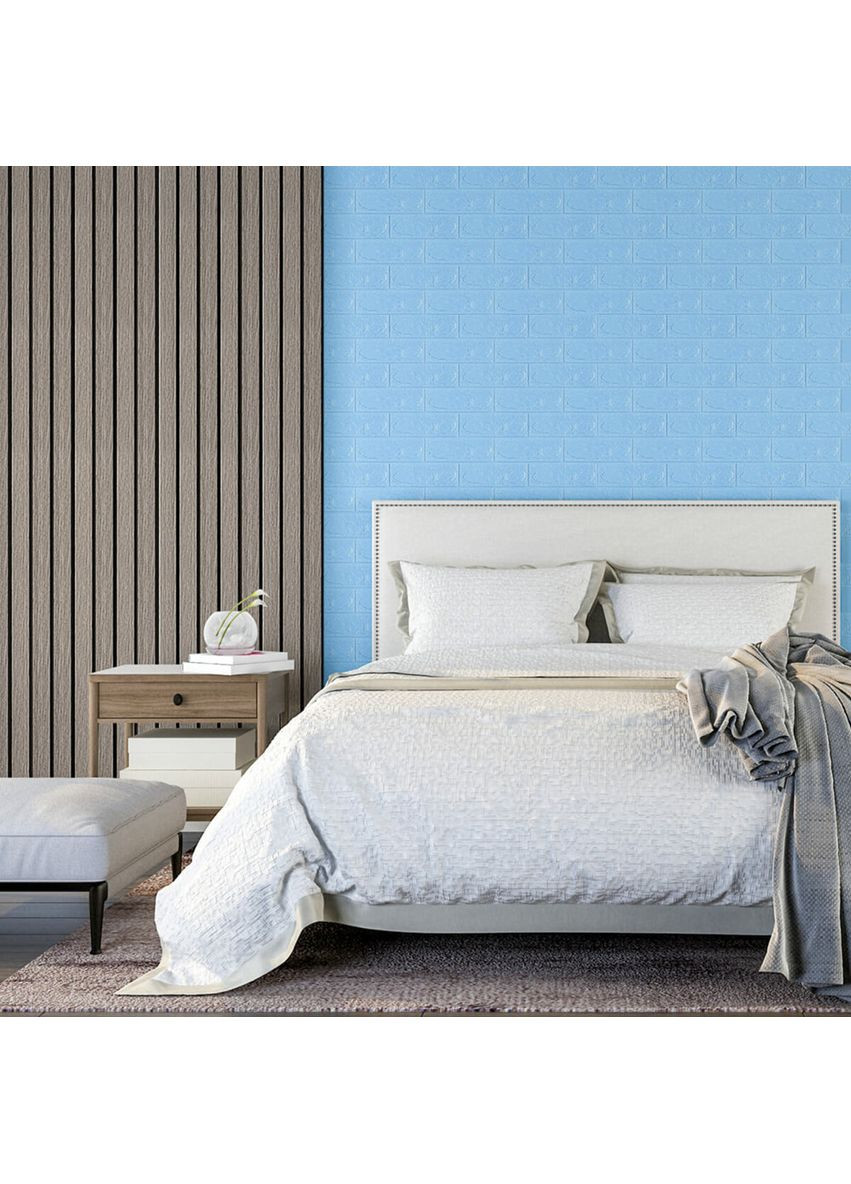 3D панель самоклеюча 700х770х5мм цегла Блакитна (005-5) SW-00000297 Sticker Wall (362115506)