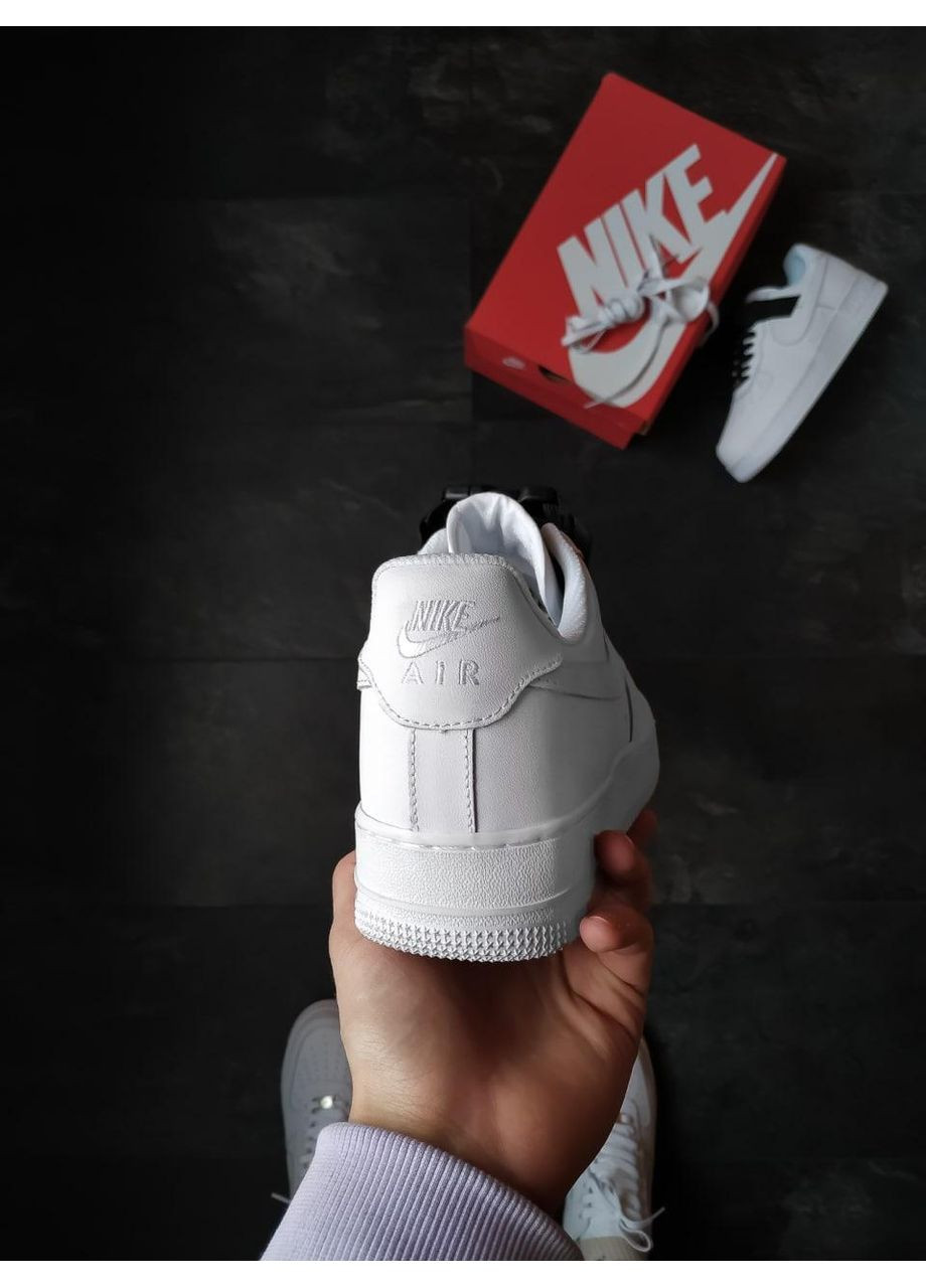 Білі Осінні кросівки чоловічі nike air force 1 white 15 найк аір форс 1 преміум No Brand
