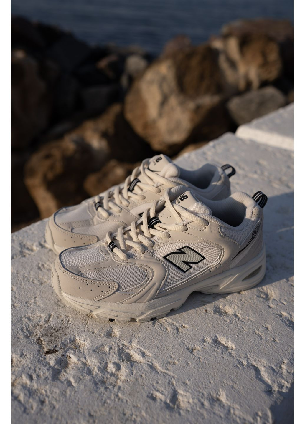 Білі Осінні кросівки чоловічі new balance 530 ivory mr530sh No Brand