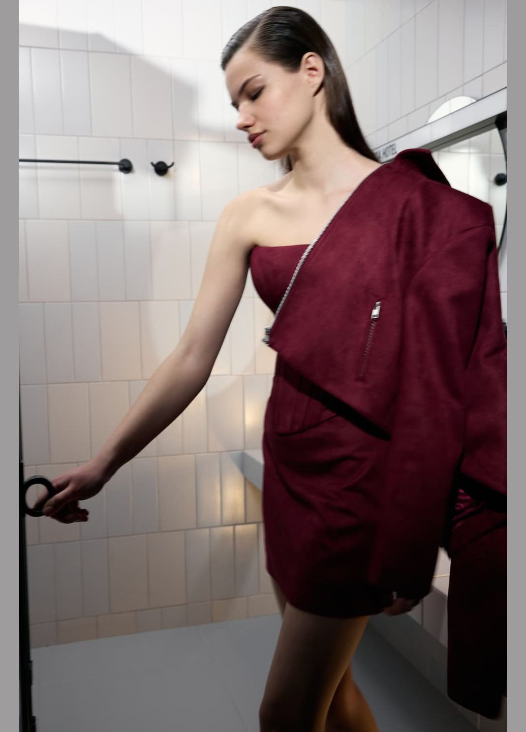 Бордовый женский жакет укороченный 792 Papaya - всесезон