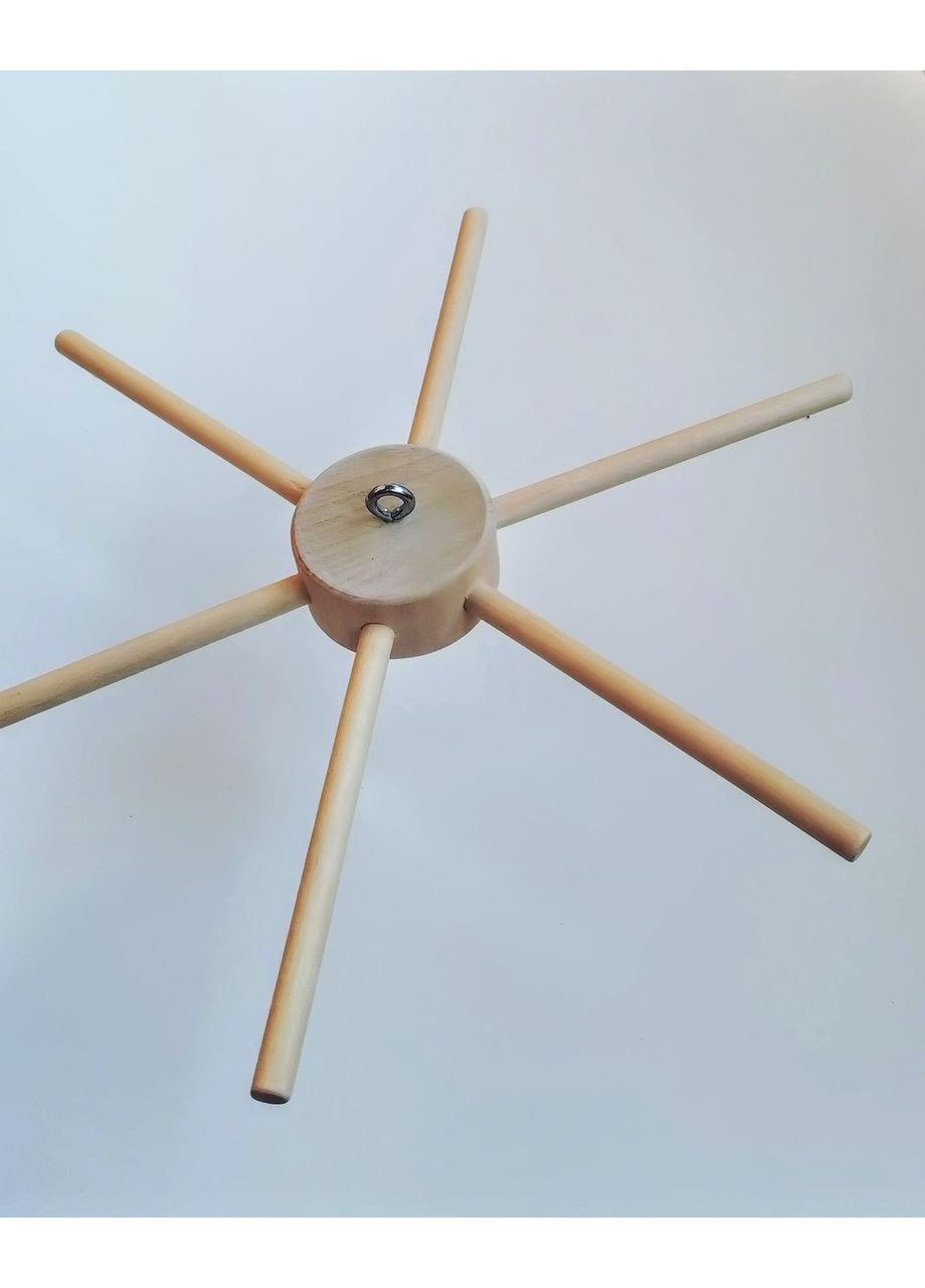 Основа Крестовина для детского мобиля, 6 лучей, 28 см, Некрашена No Brand (362474967)