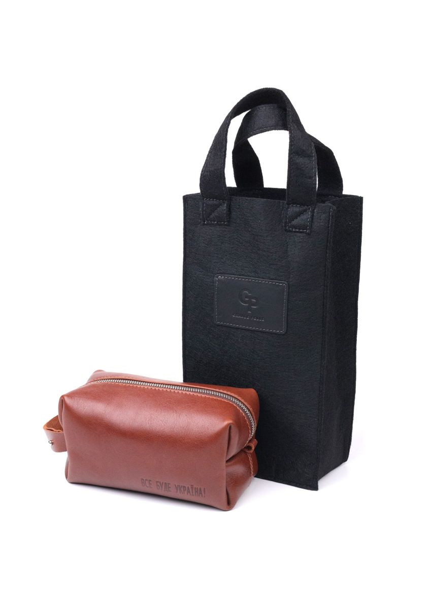 Мужской несесер среднего размера из гладкой кожи на молнии Украина 16766 Свет Grande Pelle (366881253)