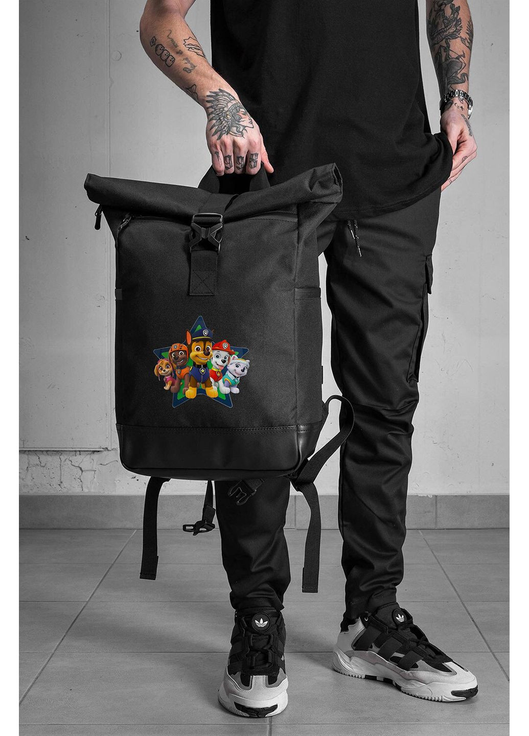 Повсякденний Рюкзак Роллтоп Шкільний Для Хлопчика З Принтом Щенячий Патруль Black Without (360655563)