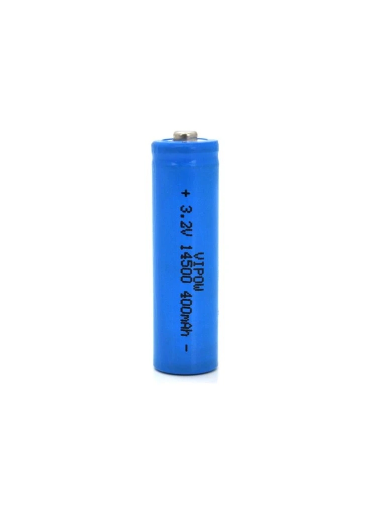 Аккумулятор 14500 LiFePO4, 400mAh, 3.2V, TipTop, blue (m499791) Vipow 14500 LiFePO4 (size AA), 400mAh, 3.2V, TipTop, blu (367072485)