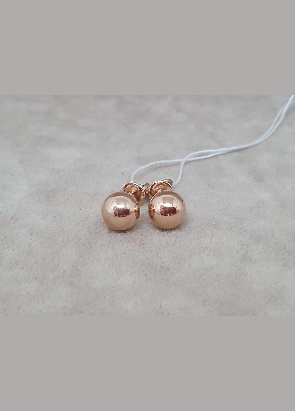 Золотые серьги-пуссеты Шарики. 210115_7 FAVORITUM (323015158)