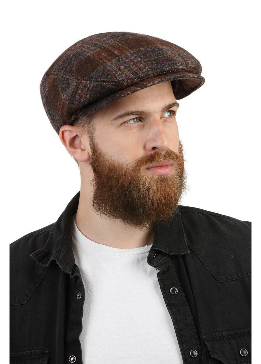 Кепка реглан коричнева в клітинку (SC381142) Westward (296718634)