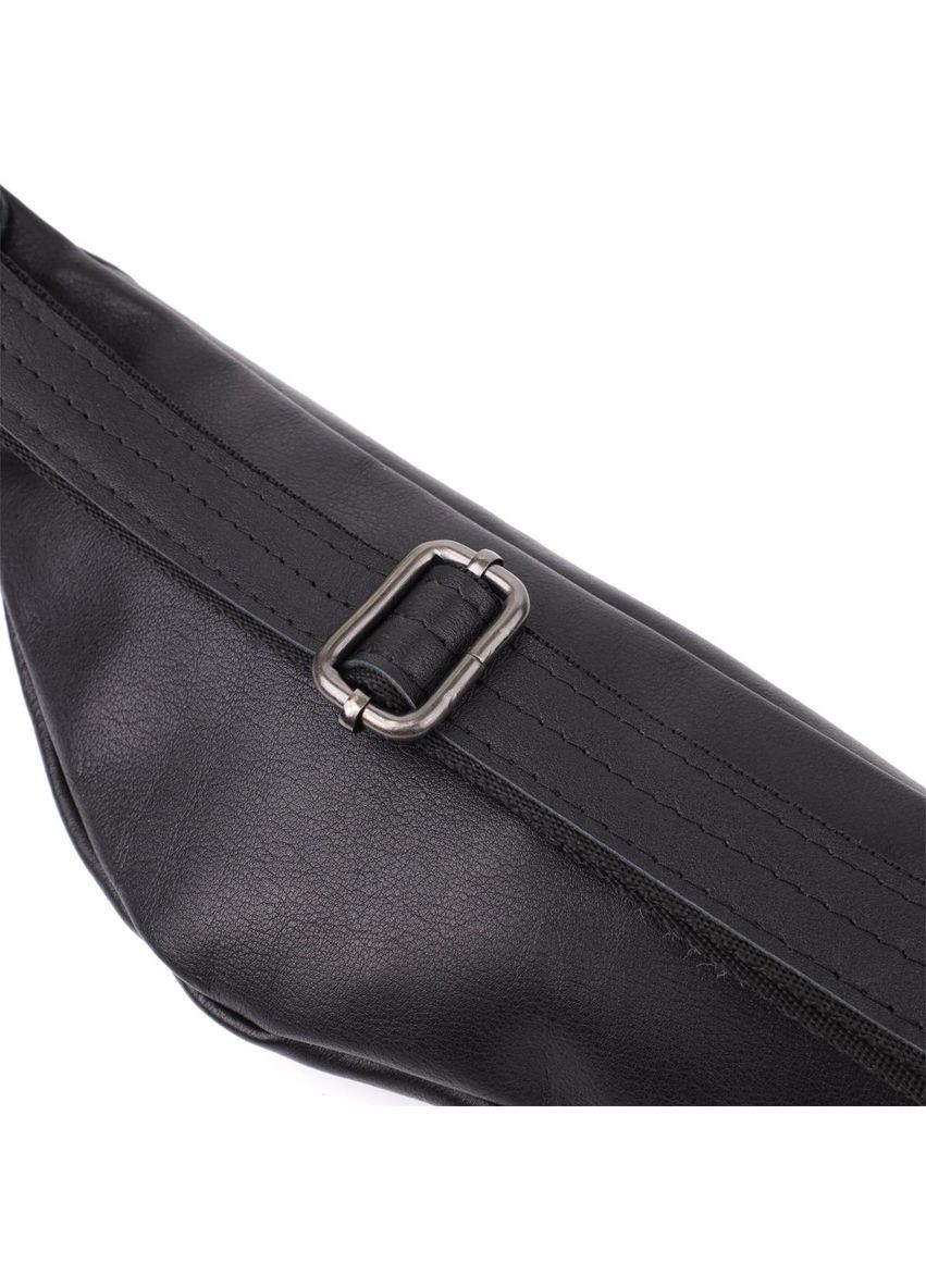 Сумка на пояс через плечо мужская кожаная Черный 35635 Shvigel (334673985)
