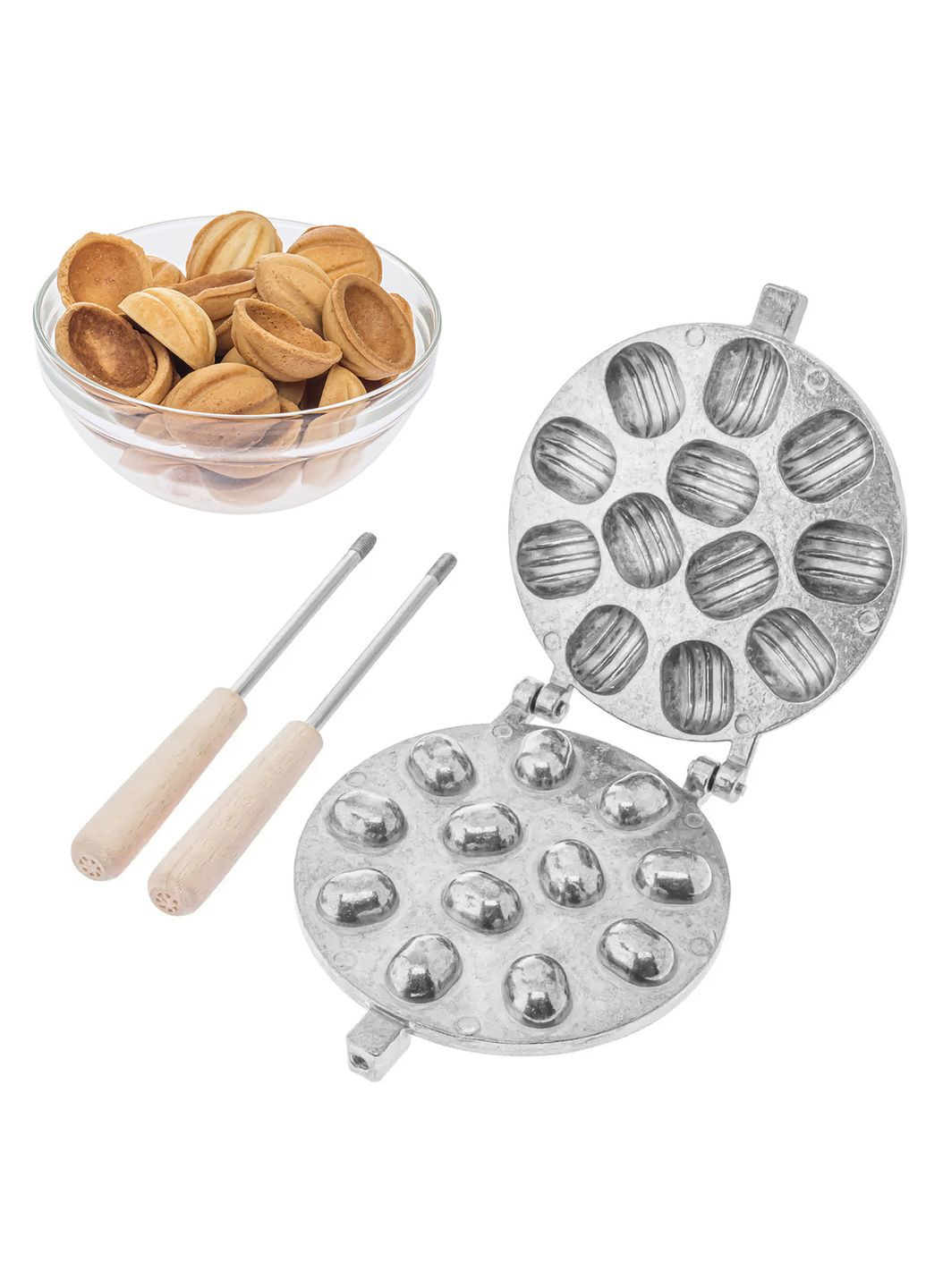 Горішниця форма для випікання горішків на 12 половинок горіхів зі знімними ручками RS (315516147)