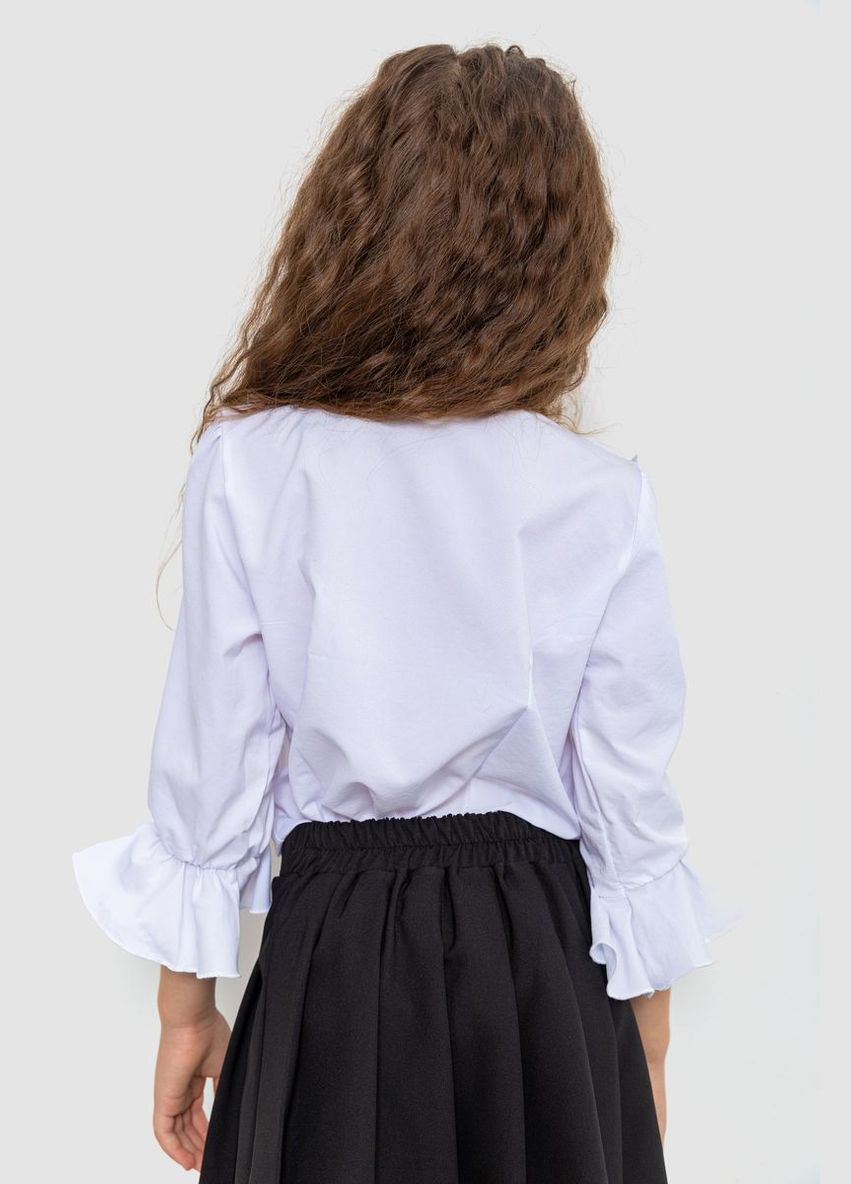 Белая однотонная блузка Ager демисезонная