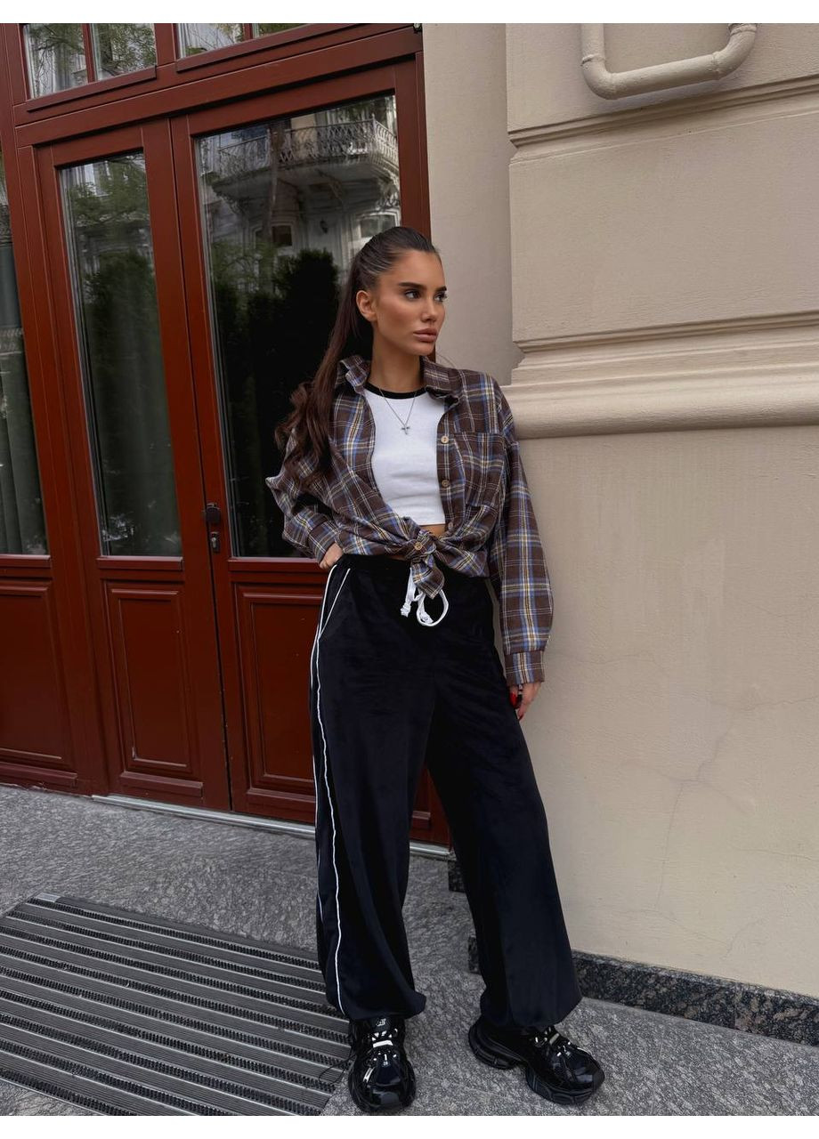 🖤Женские велюровые штаны палаццо с кулиской (замеры в описании)🖤 DK/DL Мода без кордонів (364088226)