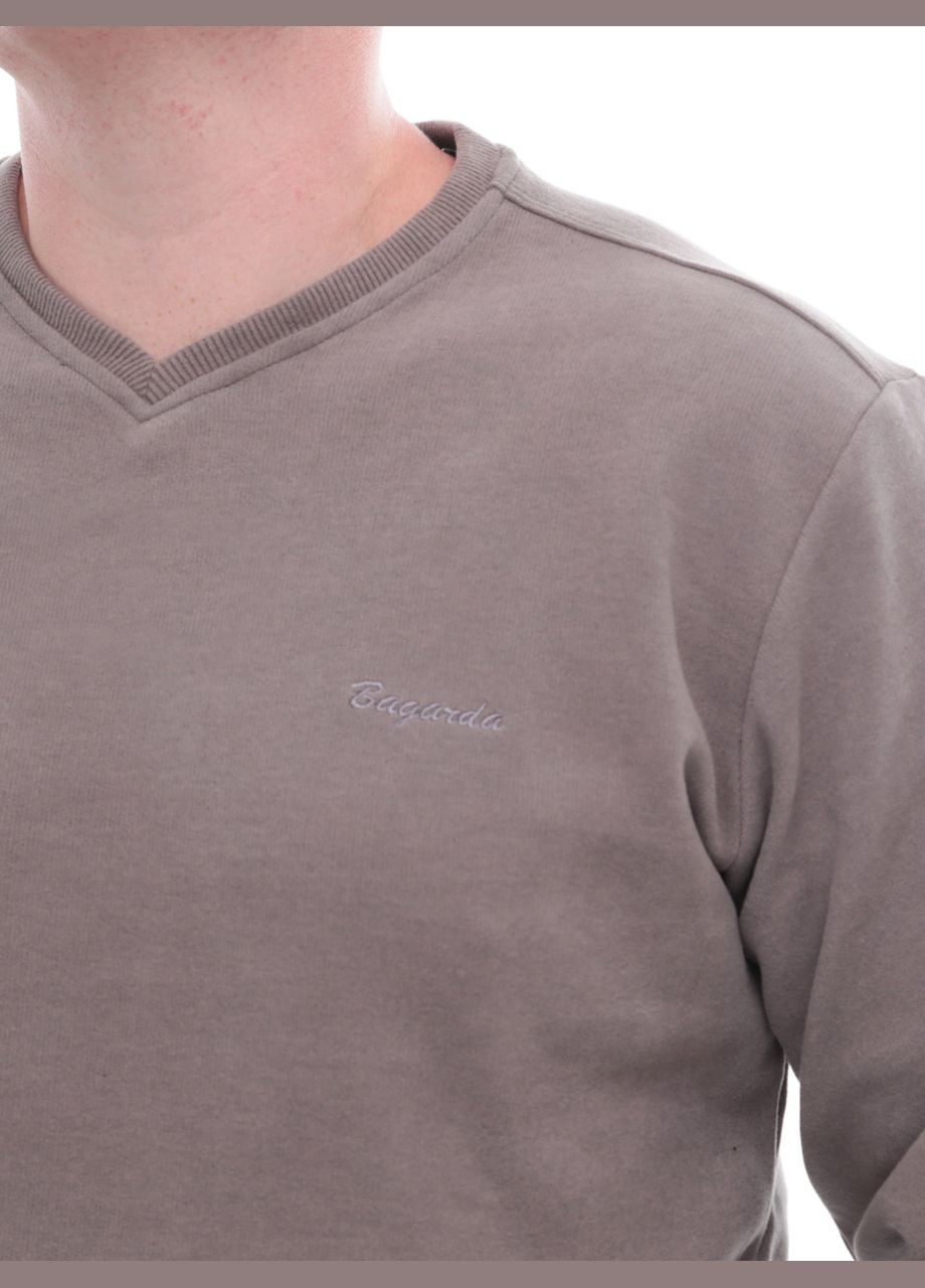 Бежевий демісезонний джемпер чоловічий бежевий комір мис джемпер Bagarda Пряма