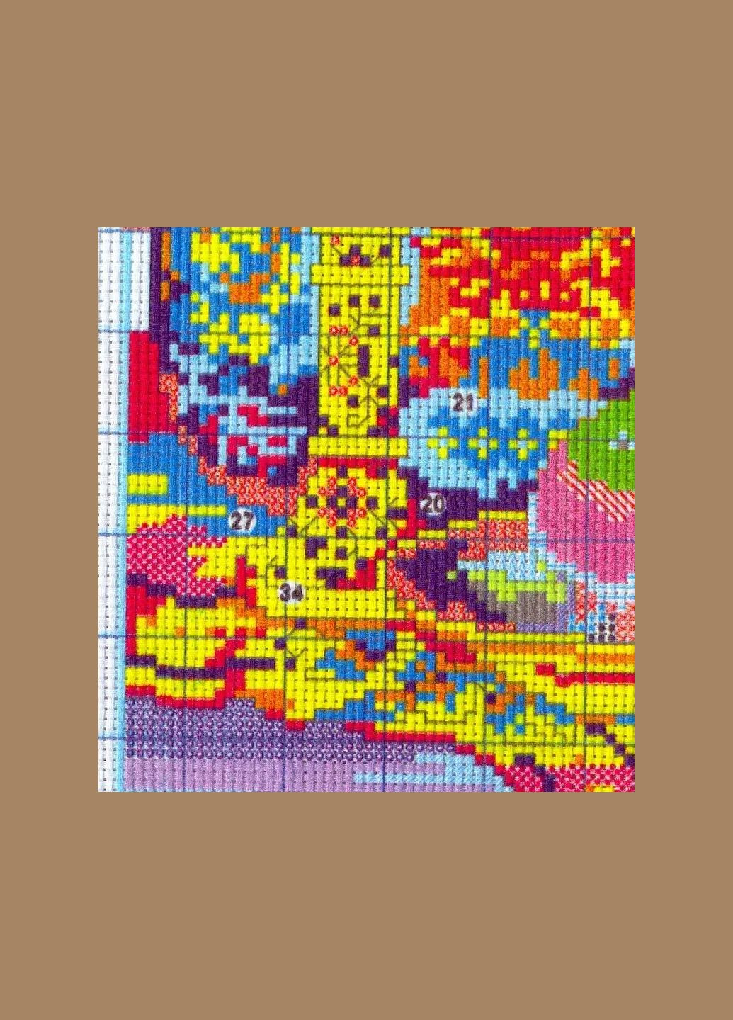 Набір для вишивання за нанесеною на канву схемою "Porcelain and Flowers" AIDA 14CT printed, 33*41 см Joy Sunday (313614481)