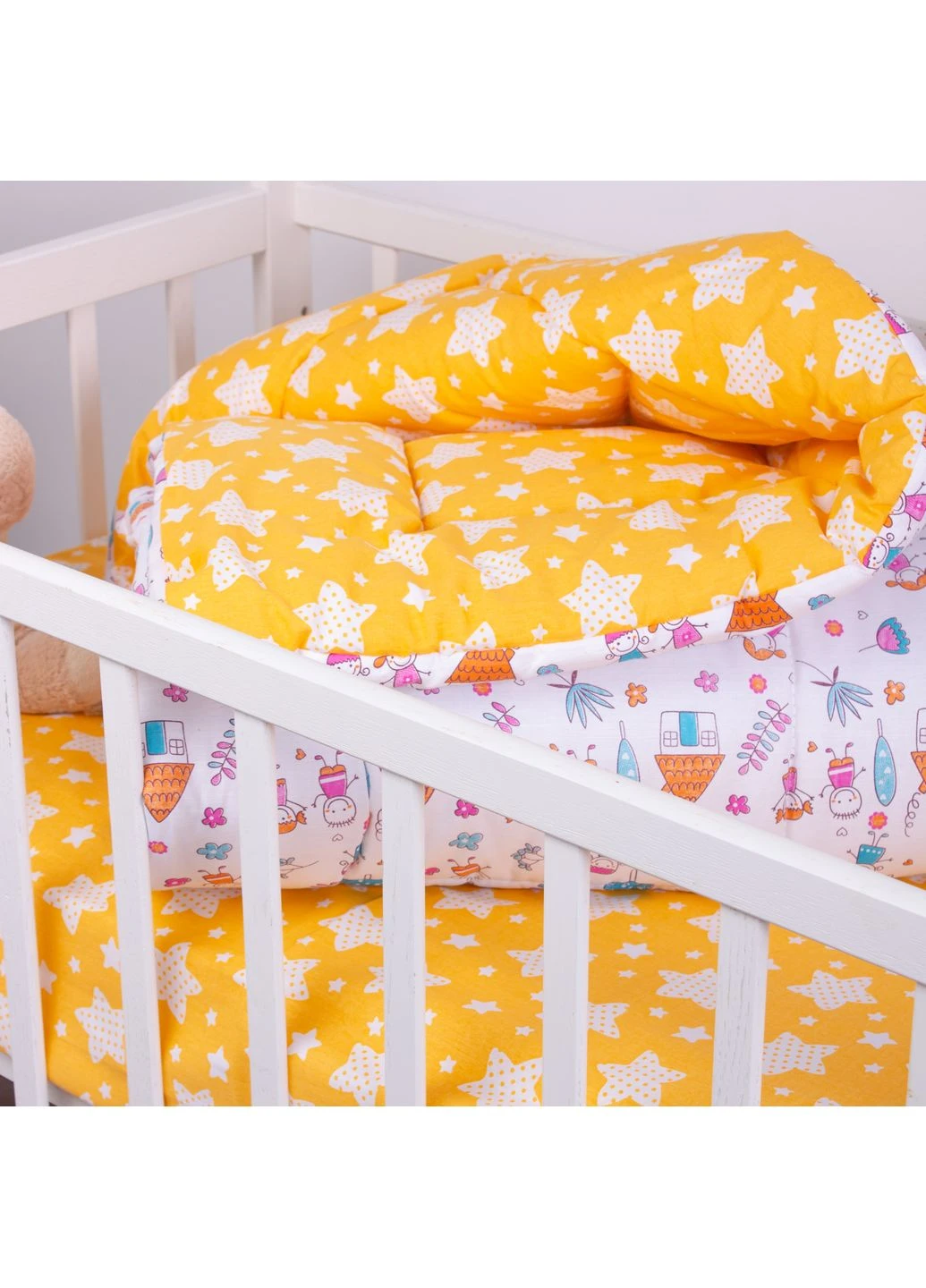 Ковдра антиалергенна №3801 Kids Time 18-0002 Sweet Home бязь (зимова) 110*140 Mirson (399967471)