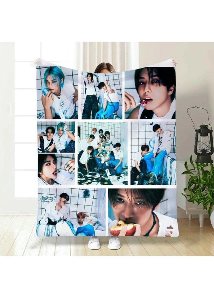 Плед 3D Stray Kids collage №2 3384_B 15808 135х160 см FlexDress (335978081)