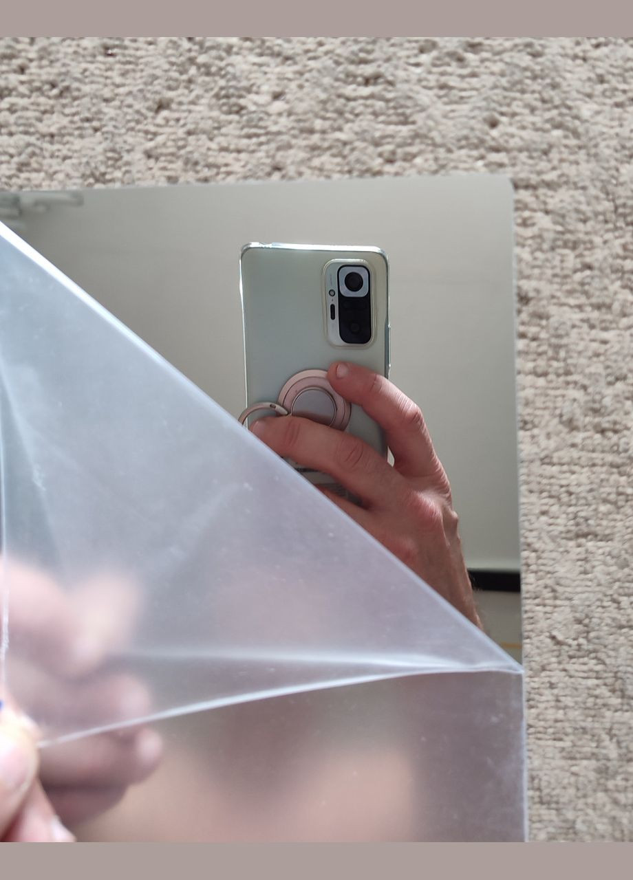 Зеркальные акриловые наклейки квадрат 200 х 200 х 2 мм 1 шт No Brand (302243116)