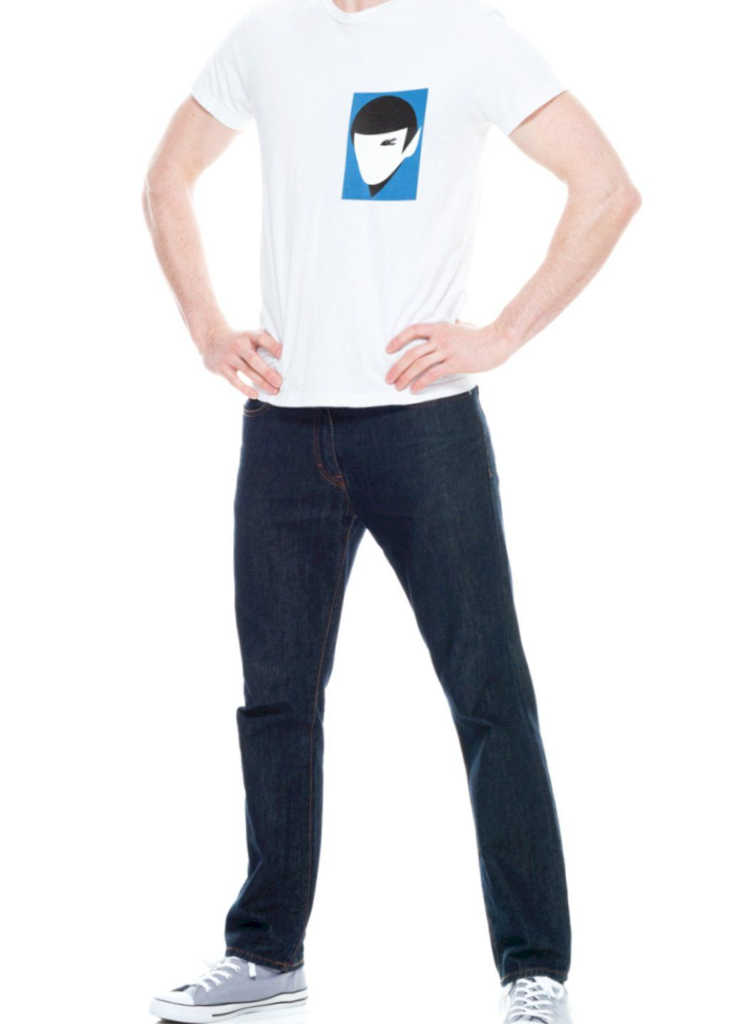 Белая футболка мужская белая "spock" Trace of Space