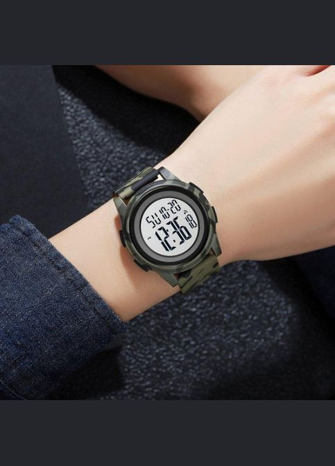 Годинник чоловічий Military New Хакі + будильник і підсвітка Skmei (329444553)