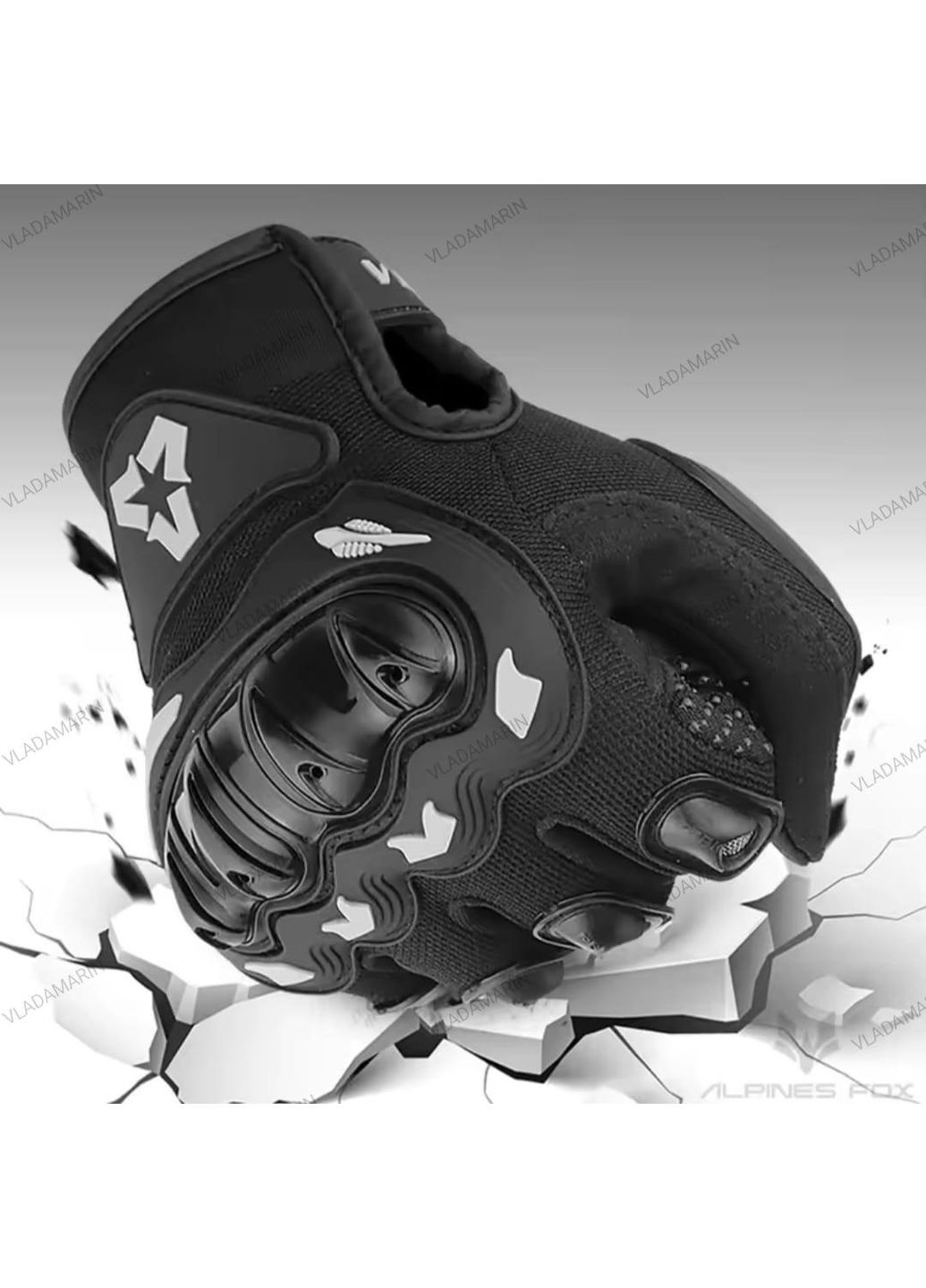 Моторукавиці,мотоциклетні рукавички для байкерів червоно-чорні No Brand (370639470)