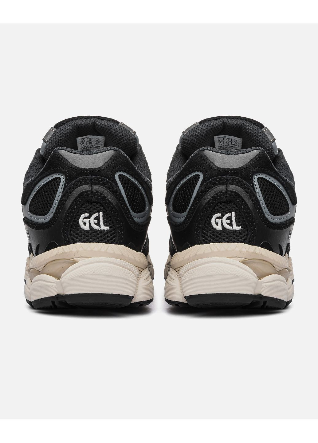 Чорні Осінні кросівки чоловічі asics black cream No Brand Gel-NYC