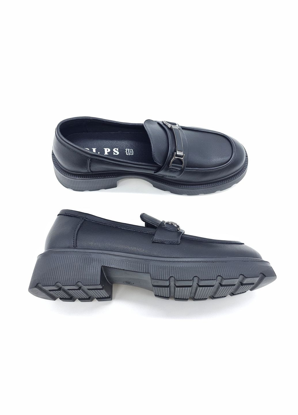 Жіночі туфлі чорні шкіряні PP-19-15 24 см (р) PL PS (278551639)