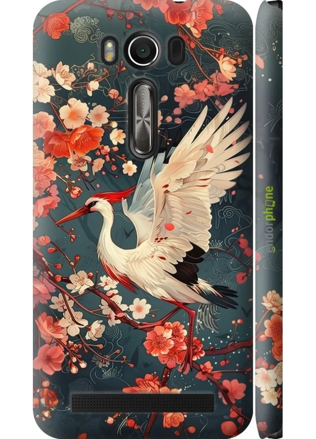 Чехол на Asus ZenFone 2 Laser ZE500KL Сакура и аист "6108m-113-70447" Endorphone (364279571)