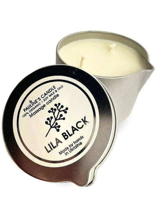 Массажная свеча - Lila Black Manicure & Massage Candle 50ml (1171593-124969) Pauline's Candle (369134394)