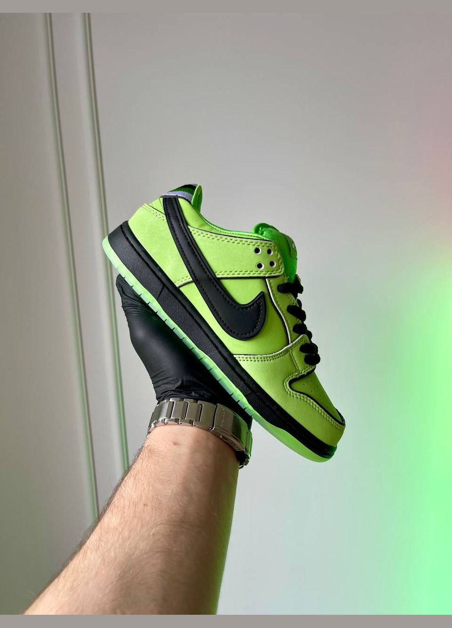 Зеленые всесезонные кроссовки Vakko Nike SB Dunk Low The Powerpuff Girls Buttercup FZ8319-300