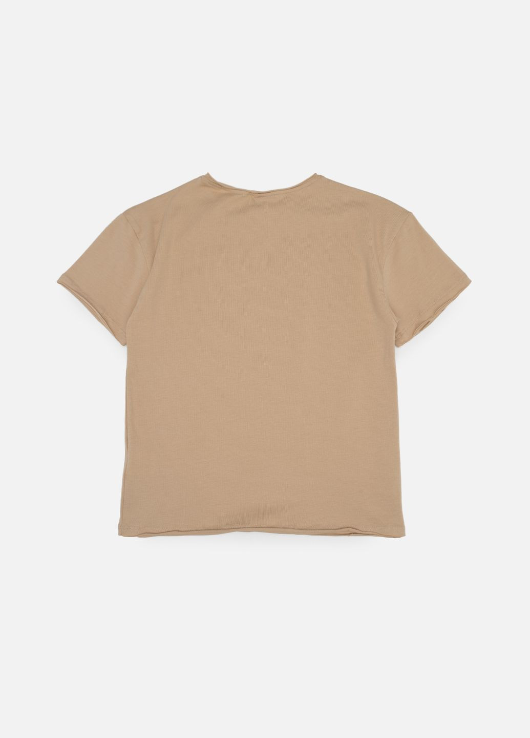 Бежева літня футболка з коротким рукавом для хлопчика колір бежевий цб-00243586 Difa