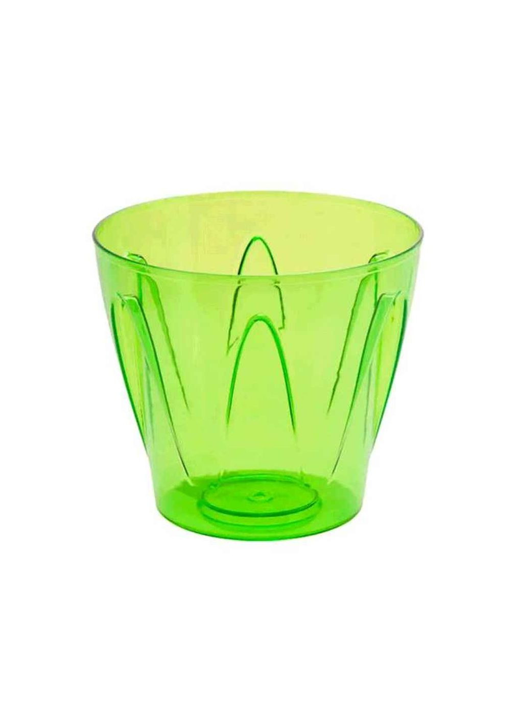 Кашпо 1,2л "Аркада" 130мм, салатовий флюор. Еталон-С (357221644)