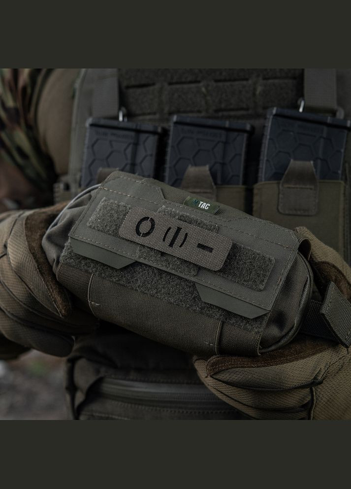 Нашивка група крові O (I) - наскрізна Laser Cut 25х80 Ranger Green M-TAC (315339209)