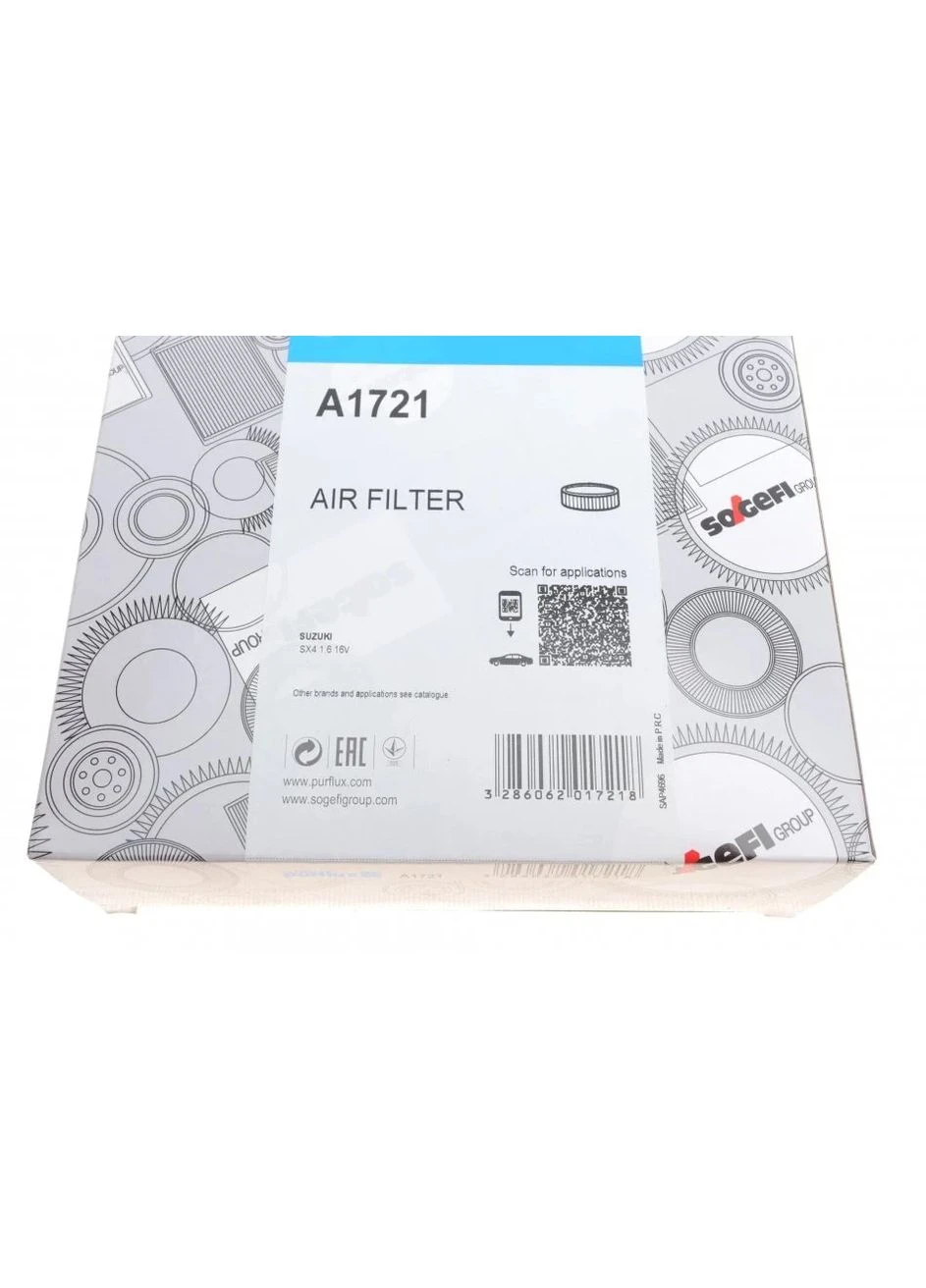 Фільтр повітряний A1721 Purflux (381470975)