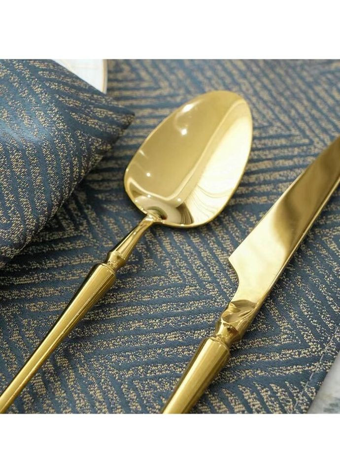 Набор столовых приборов 10791 4 предмета золотистый No Brand (324031662)
