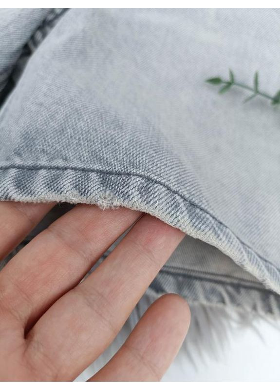 Серые джинсовые шорты Zara (346600193)