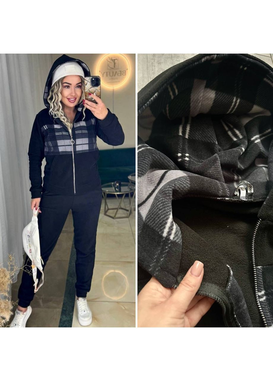 Костюм 1350 теплий флісовий з подвійним капюшоном,Турецький Фліс Полар,кофта та штани Україна (372306316)