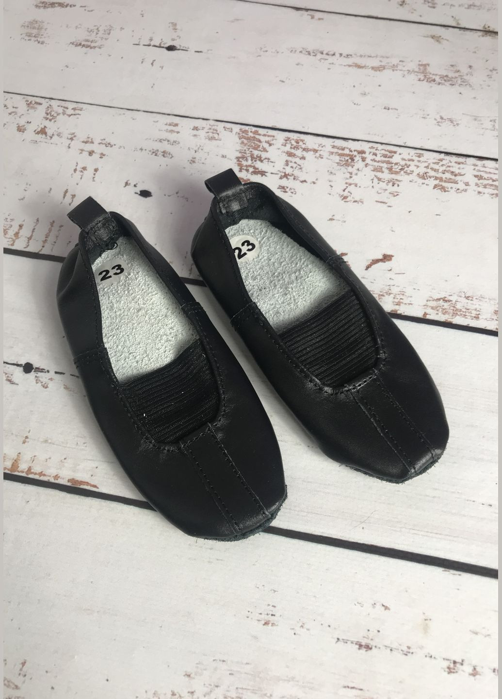 Чешки дитячі шкіряні вузькі з рубцом Чорний (222-1) Matita (347236275)