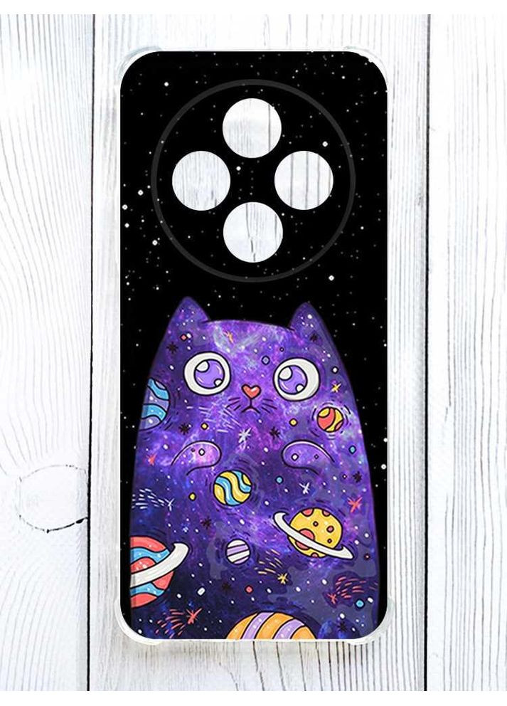 Чохол з потовщеними кутами на Xiaomi Redmi 14C / Poco C75 Фіолетова кішка (принт 361) Creative (355402658)