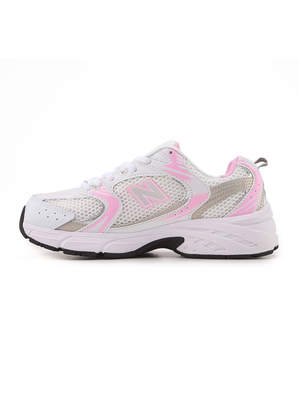 Рожеві Осінні кросівки чоловічі new balance 530 white pink silver нью беланс 530 No Brand