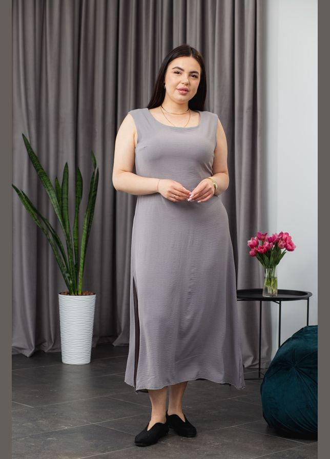 Темно-сіра повсякденний сукня 25.2667 48( ) темно сірий AKSAN