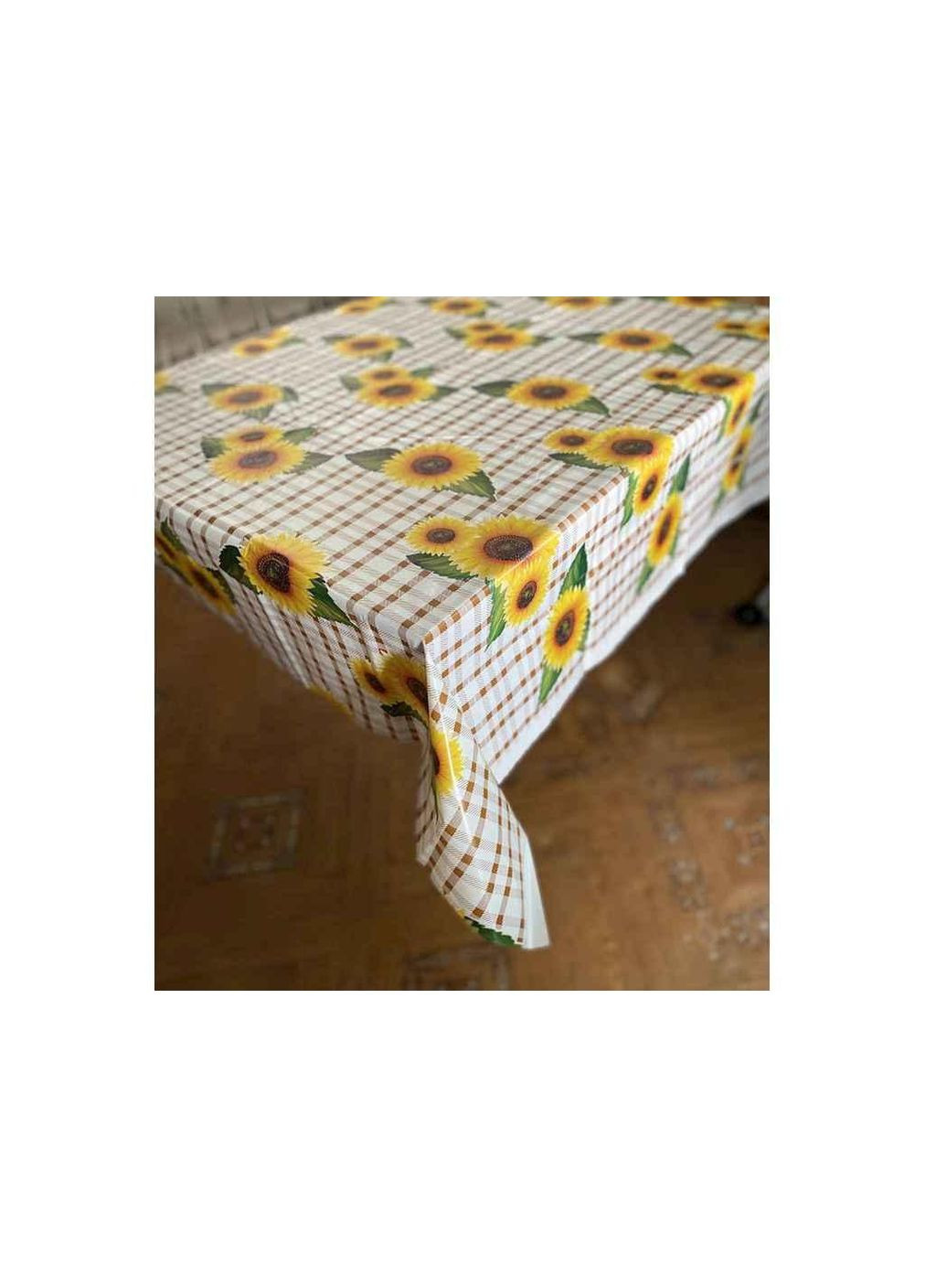 Клеенка д/стола без основания 1,2м х 50м тонкая, Подсолнечник коричневый ТМ Selena (315782561)