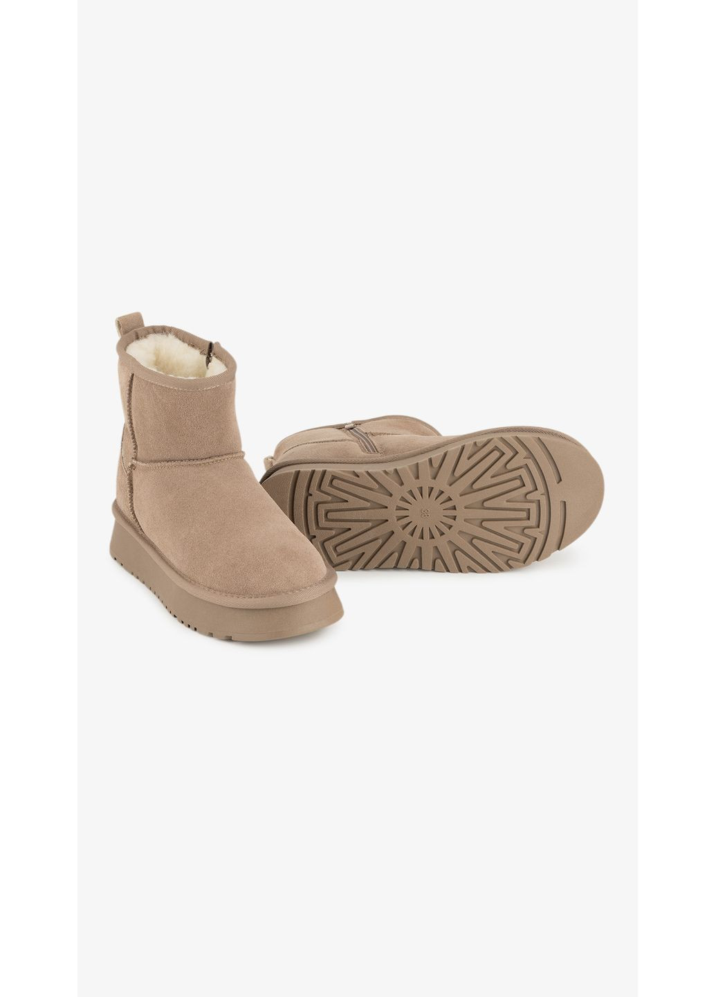 Ботинки угги женские K12-5Y Бежевый shop (2000999269547) Stepln (362893680)