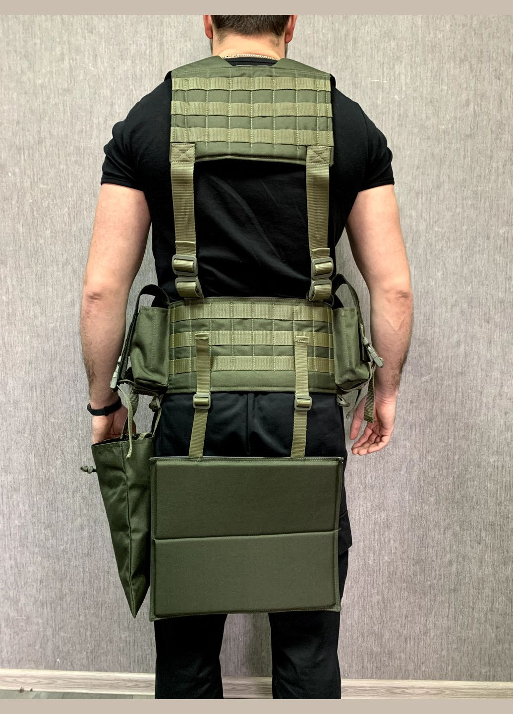 РПС Ременно - плечевая система с подсумками на 8 магазинов АК и сидушкой Олива / Тактическая разгрузка Lucky Day Shop (317567080)